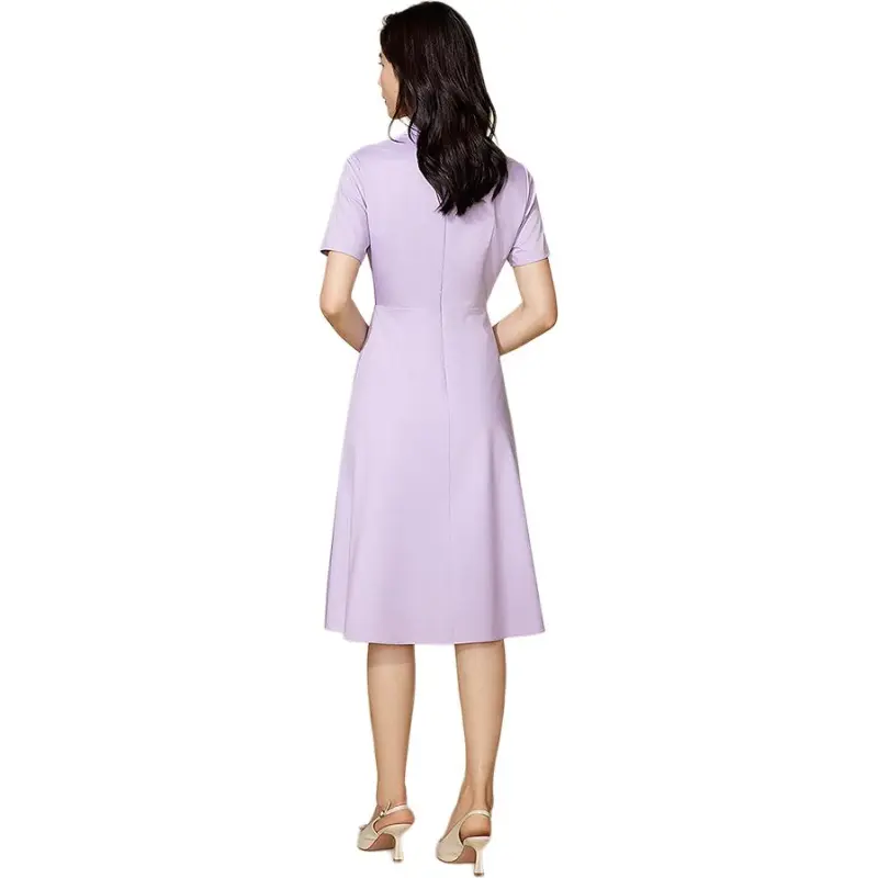 BBLLUUEE Short Sleeved Dress Women's Mist Purple-1