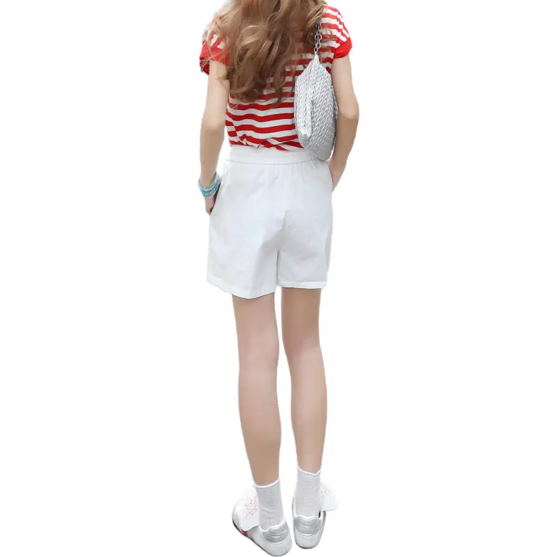 Wen Shan Casual Shorts Women's White-1