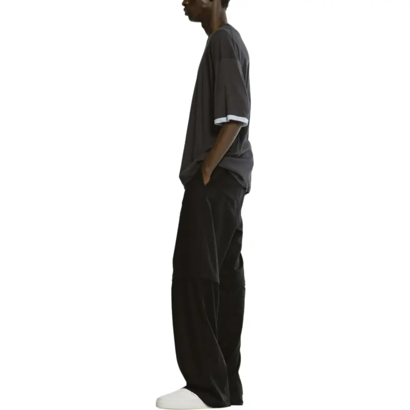 CINOH T Shirts Men Charcoal Gray/Sax Blue-3