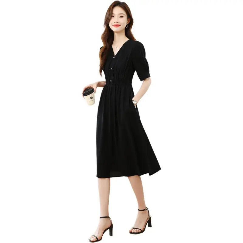 Mu Xiao Xin Short Sleeved Dress Women's-3