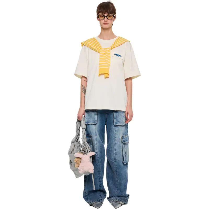 Alexia Sandra T Shirts Women's White/Yellow-2