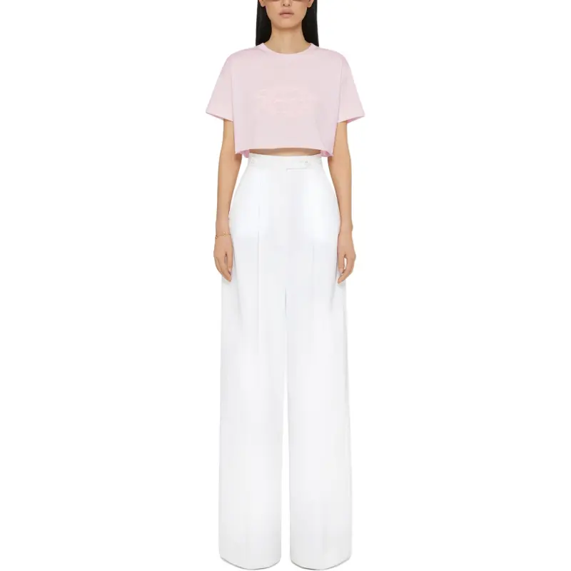 Givenchy Logo Embroidered Cropped T Shirt-1