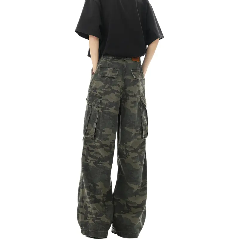 WARNING LIGHT Casual Pants Unisex Camouflage-3