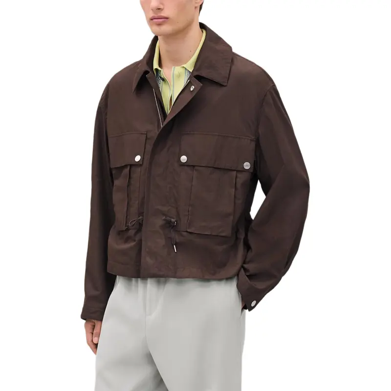 HERMES Jackets & Coats Men's Cocoa Brown-1