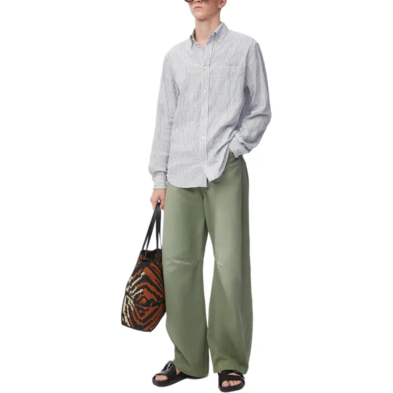 LOEWE Paula's Ibiza SS25 Jeans Men's Gray Green-1