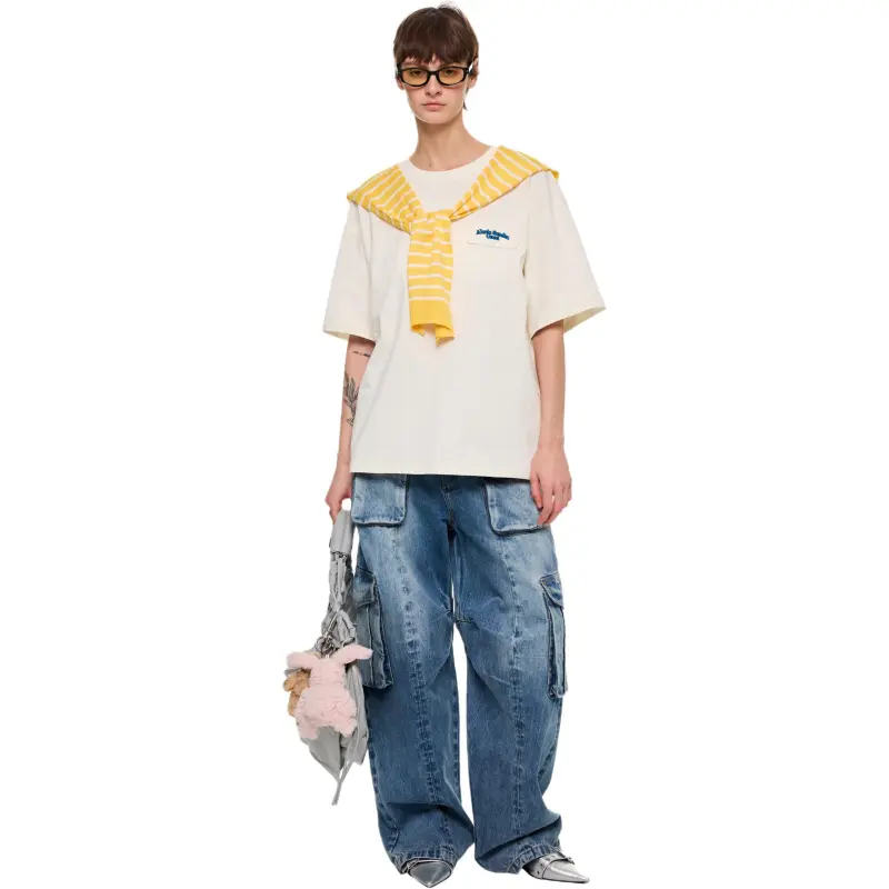 Alexia Sandra T Shirts Women's White/Yellow-4