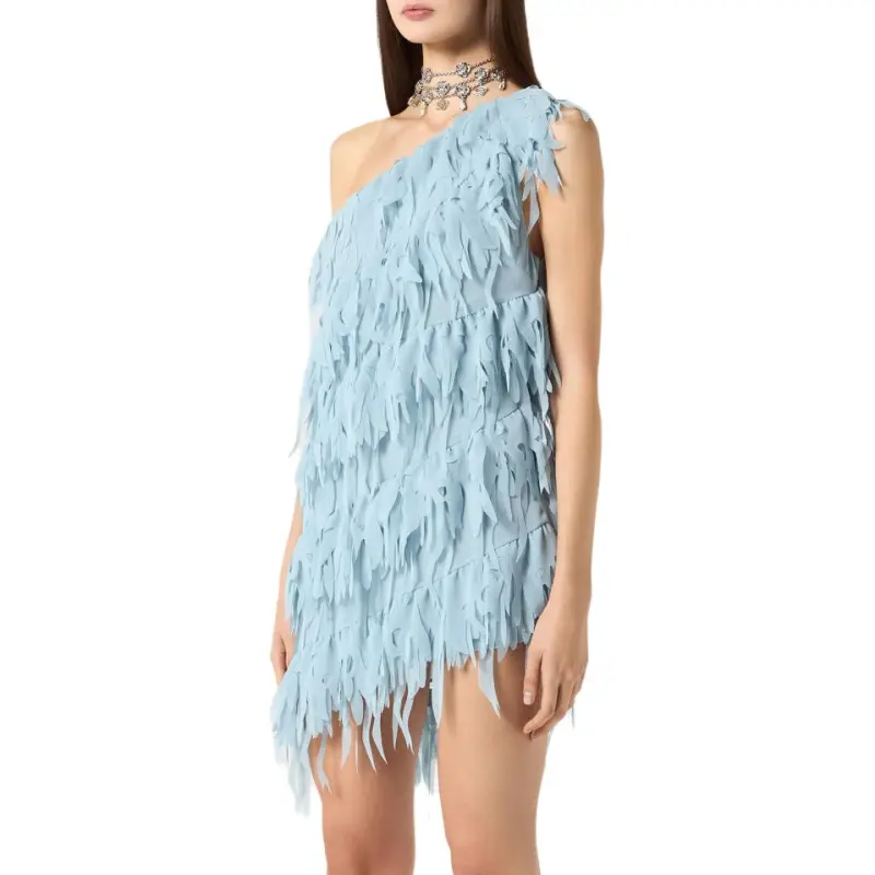 Blumarine Fringed Mini Dress-4