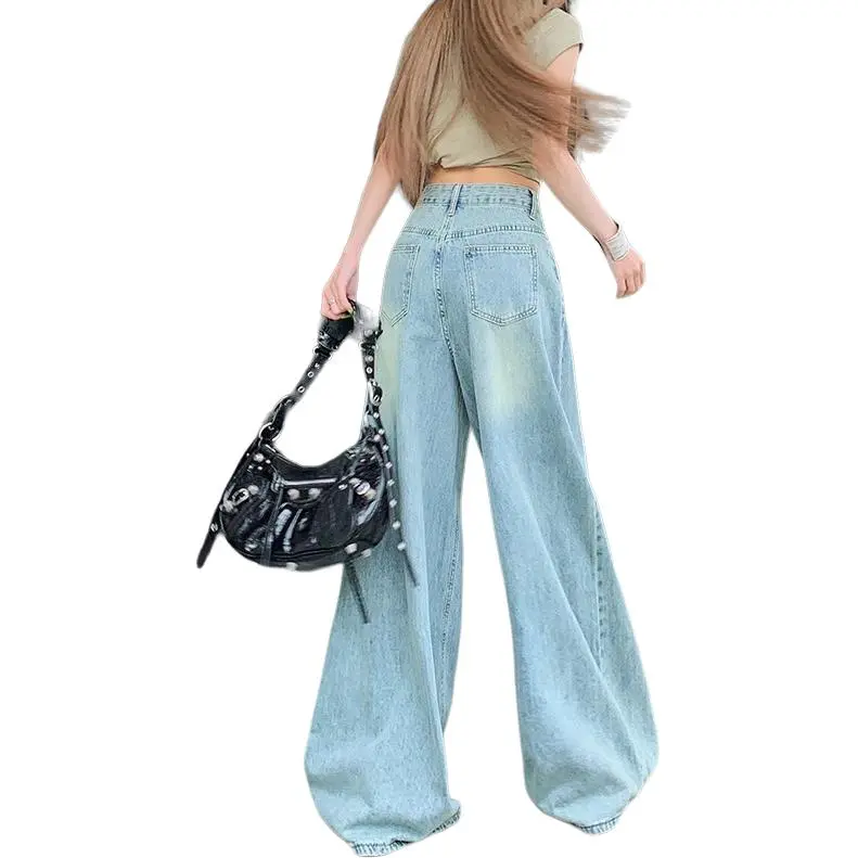 Kazakhstan Jeans Women's Vintage Denim Blue-5