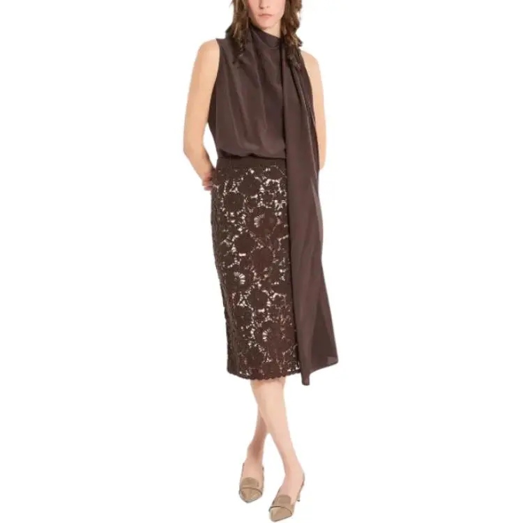 PAROSH Shirts Women's Brown-2