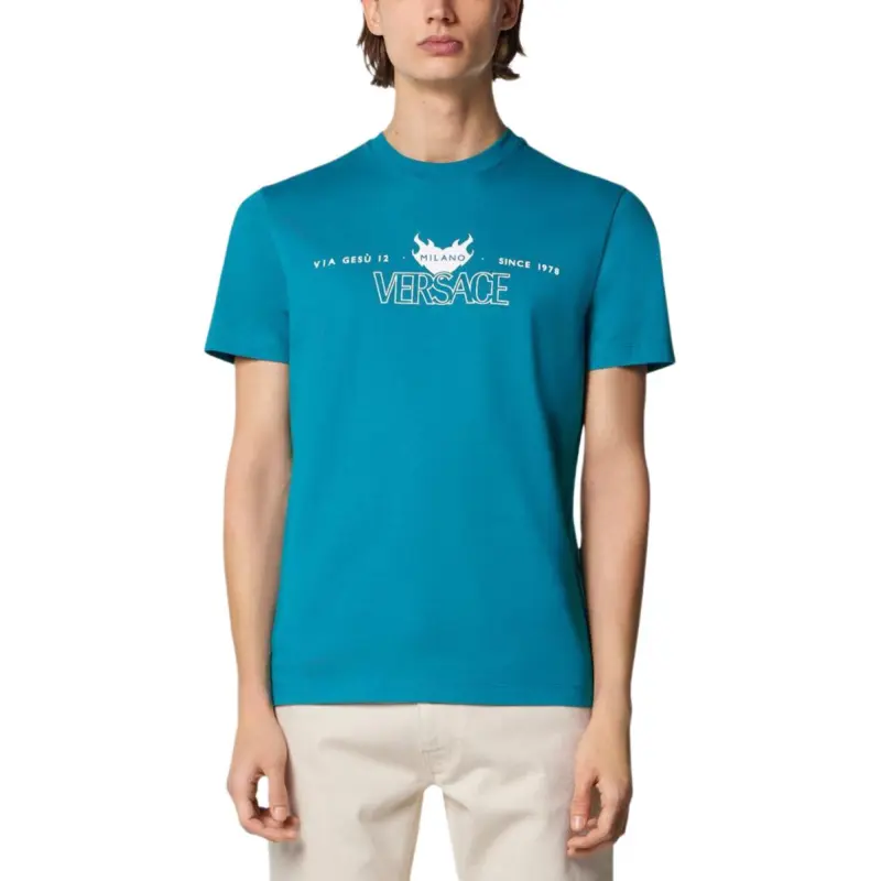 VERSACE Logo print T shirt-3