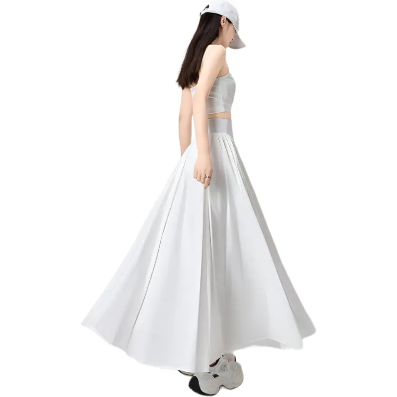 Flowers In Water Casual Long Skirt Women's-3