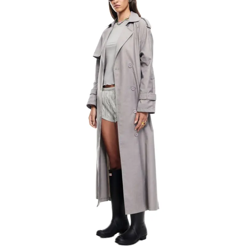 Lioness Trench Coats Women's Gray-4