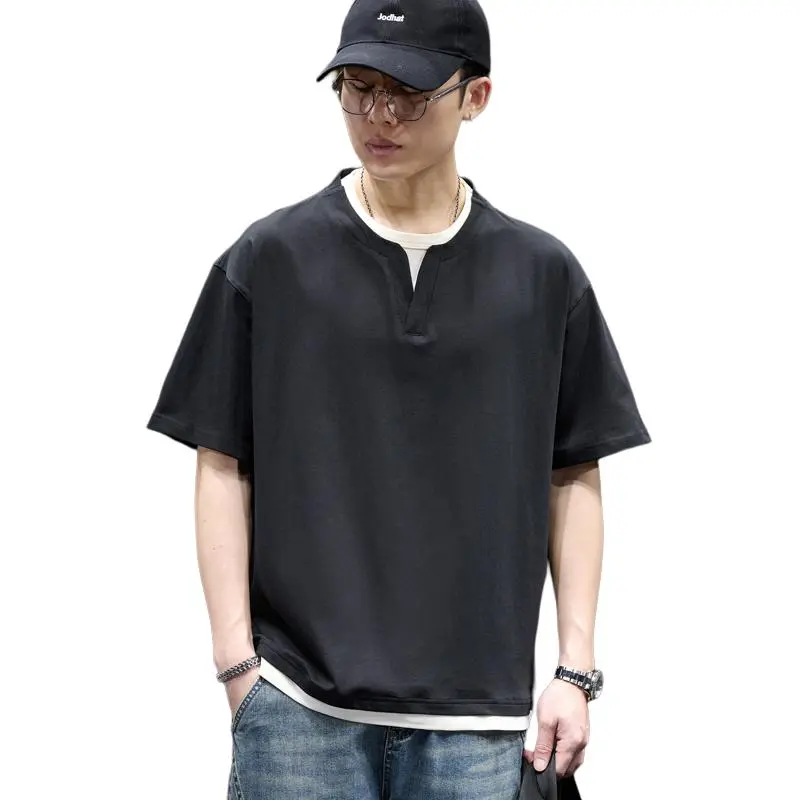 BUYDAUL T Shirts Men Black-2