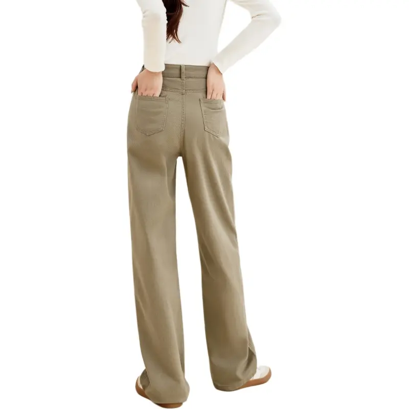 Mo Han Yi Mei Jeans Women's Olive Green-1
