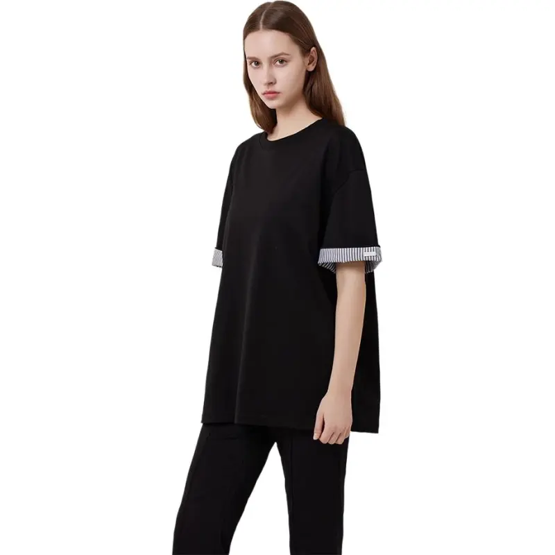 DEGAIA Drop Shoulder Sleeve T Shirt Women's-0