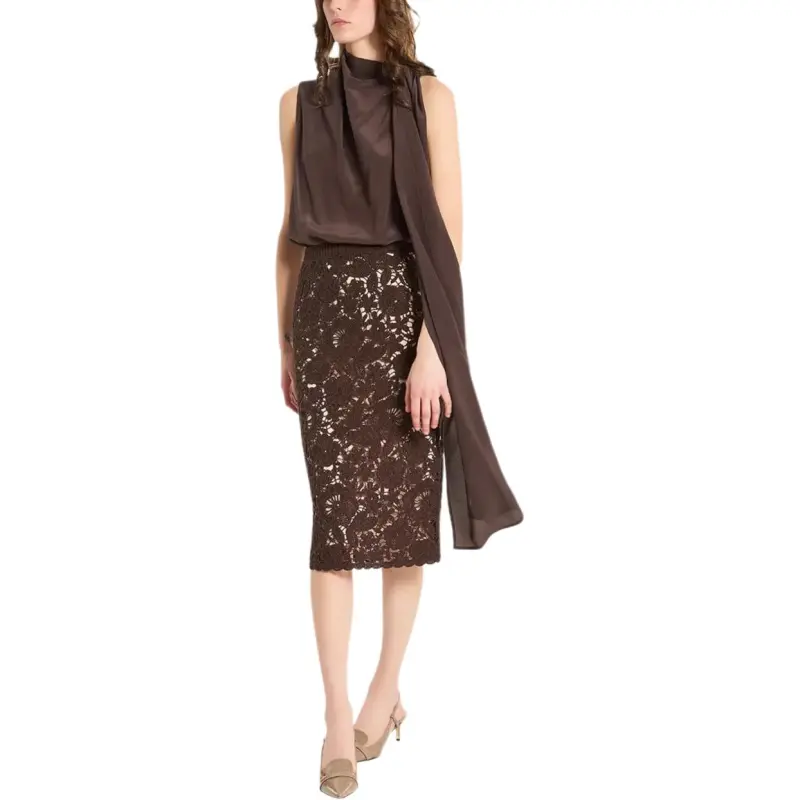 PAROSH Shirts Women's Brown-3