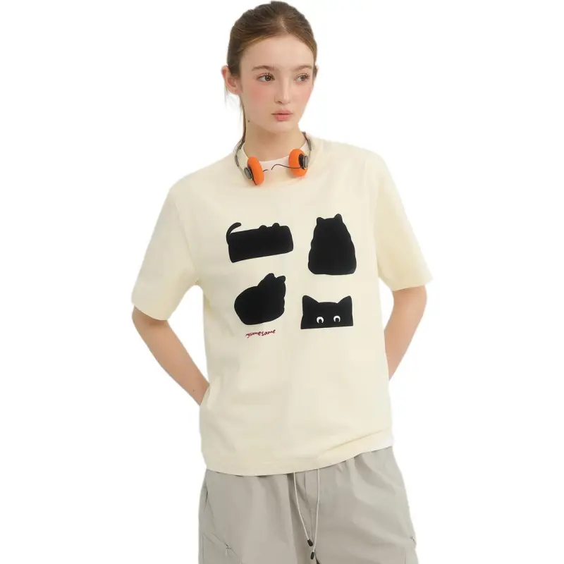 MYSAMESAME T Shirts Unisex Light Cheese-1