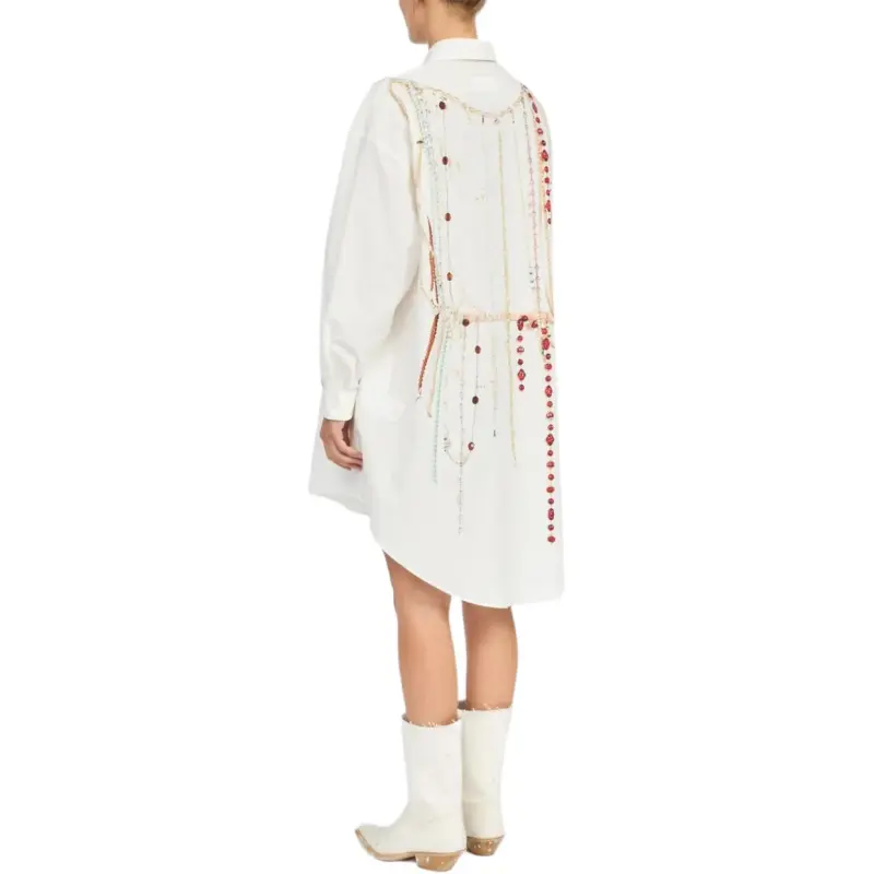 MM6 Maison Margiela Bead Detailing Shirt Dress-3