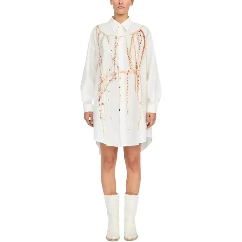 MM6 Maison Margiela Bead Detailing Shirt Dress-1