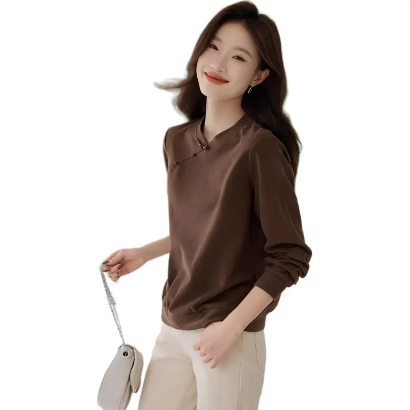 Mo Han Yi Mei FW24 Sweatshirt Women's Coffee-3