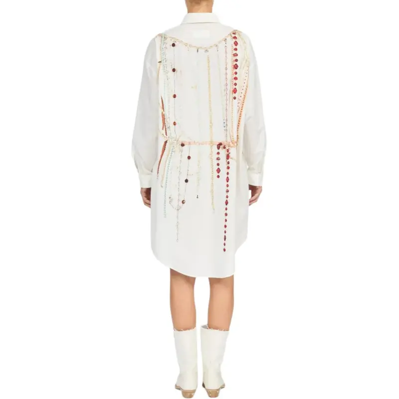 MM6 Maison Margiela Bead Detailing Shirt Dress-4