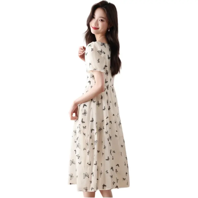 Mu Xiao Xin Short Sleeved Dress Women's-2