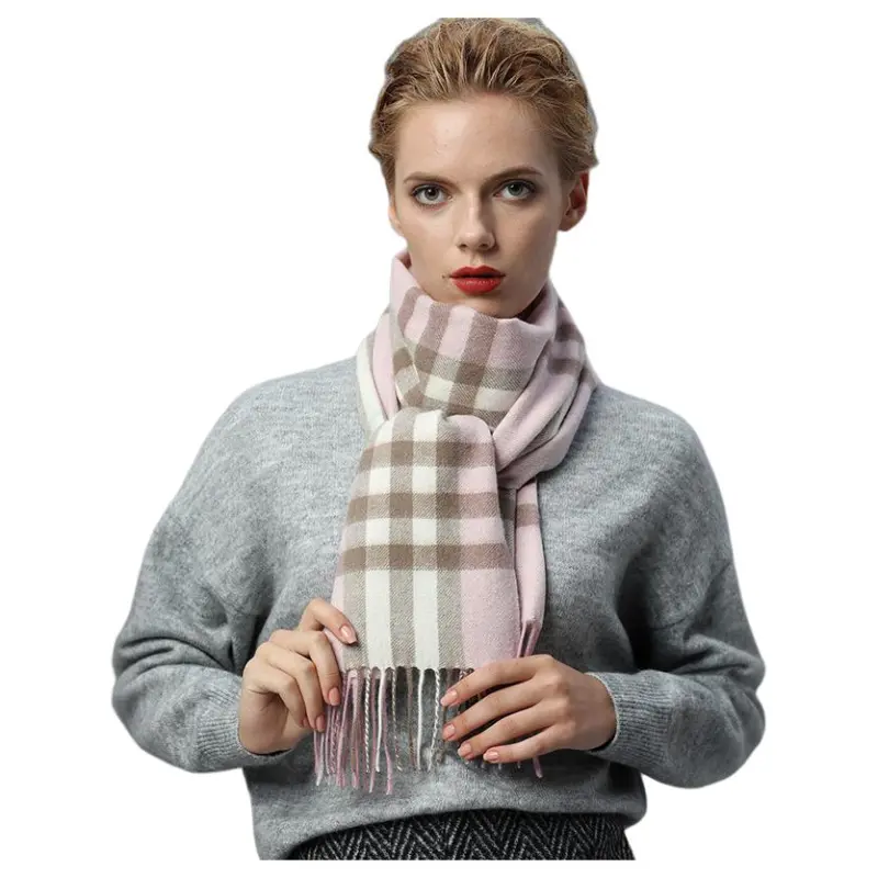 H YXIANG Cashmere Knit Scarves Women's-13