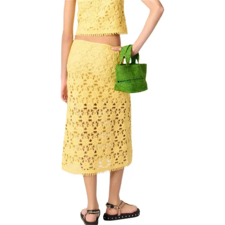 Maje Sun patterned Midi Skirt-2