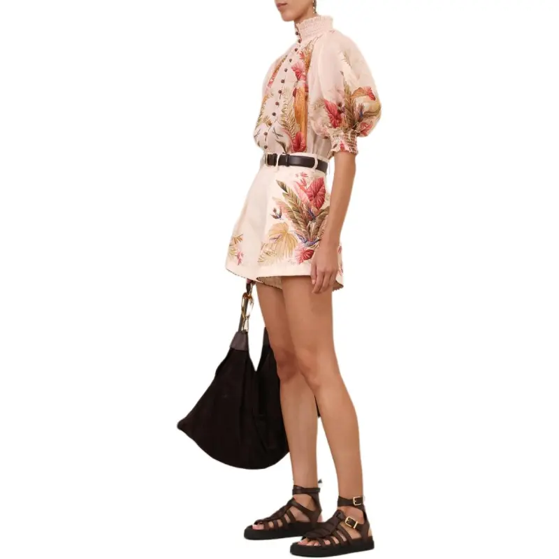 Zimmermann SS25 Summer Swimsuit Collection Casual Shorts Women's Pink-5