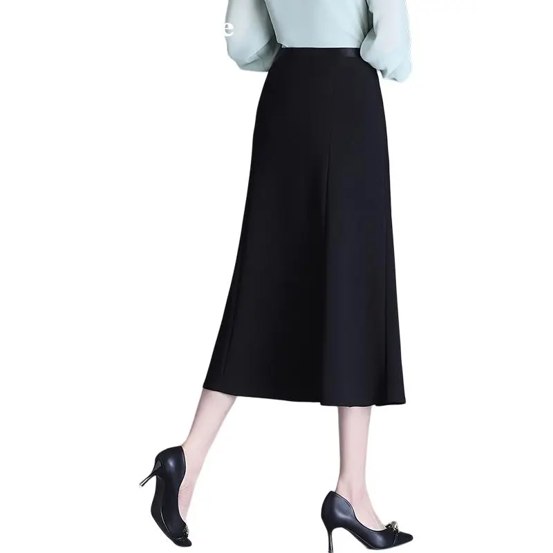 La Chapelle Casual Long Skirt Women's Black-4