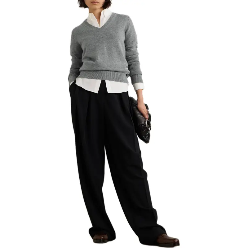 NILI LOTAN SS25 Cashmere Sweater Women's Gray-1