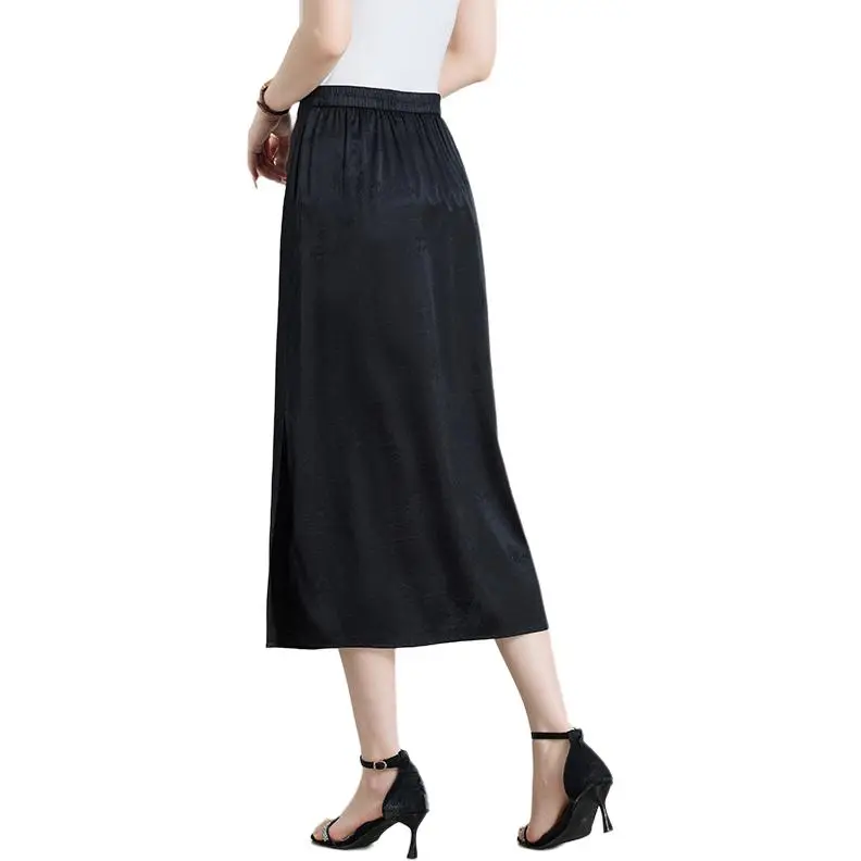 Yi Mengyuan Silk Casual Long Skirt Women's-1