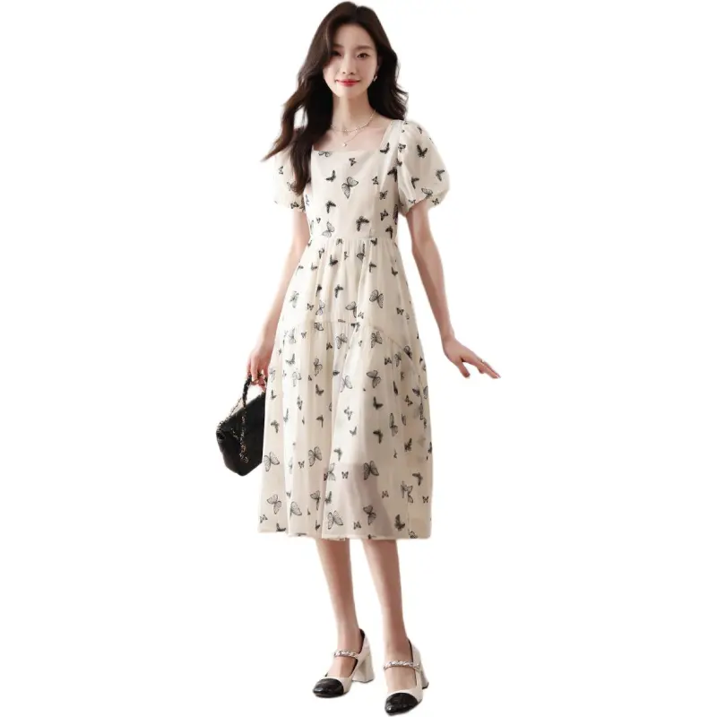 Mu Xiao Xin Short Sleeved Dress Women's-4