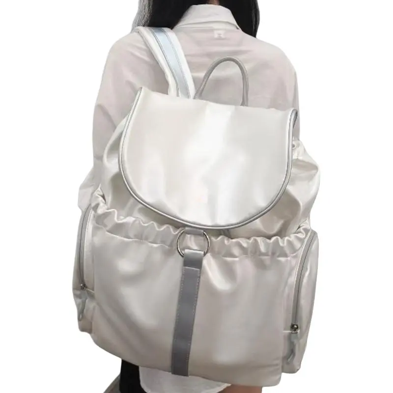 BEMIX PETS PU Backpack Unisex Moonlight Silver-3