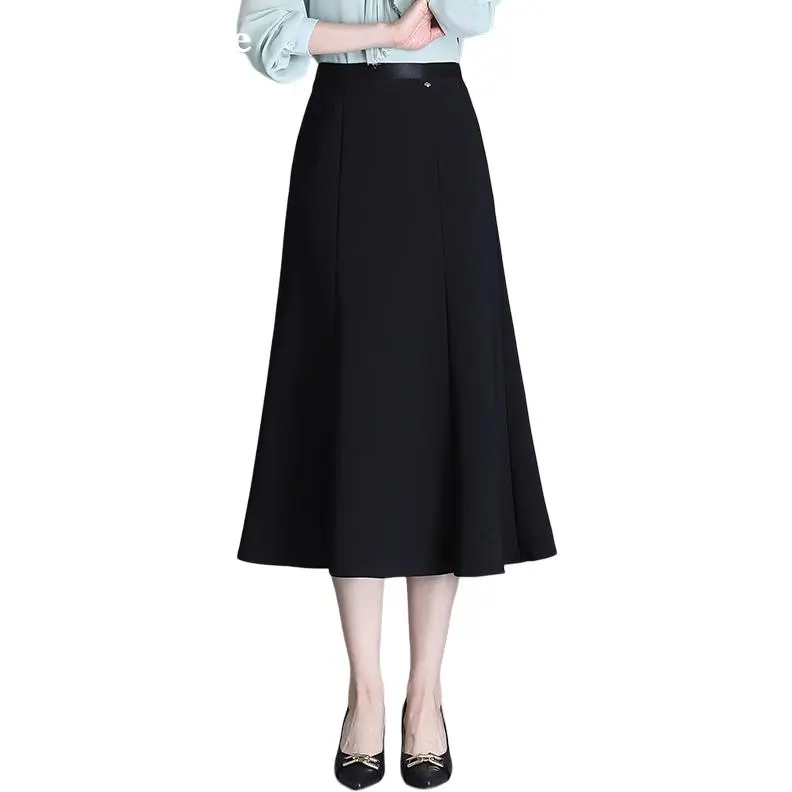 La Chapelle Casual Long Skirt Women's Black-2