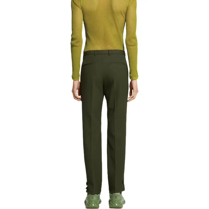 GUCCI SS25 Casual Pants Men's Forest Green-2