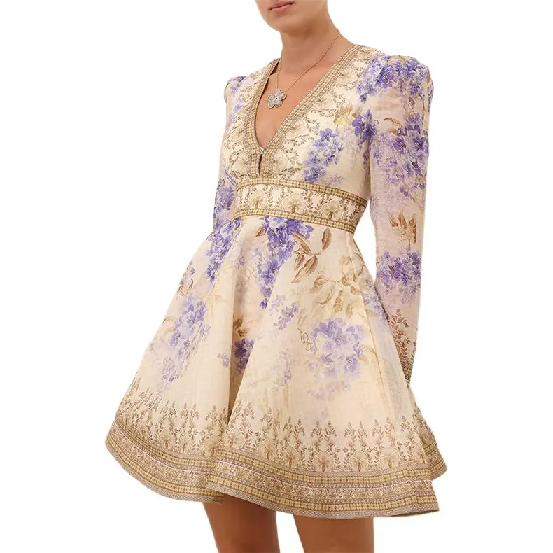 Zimmermann Dawning Plunge Mini Dress-4