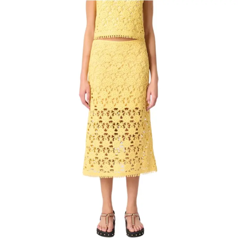 Maje Sun patterned Midi Skirt-1