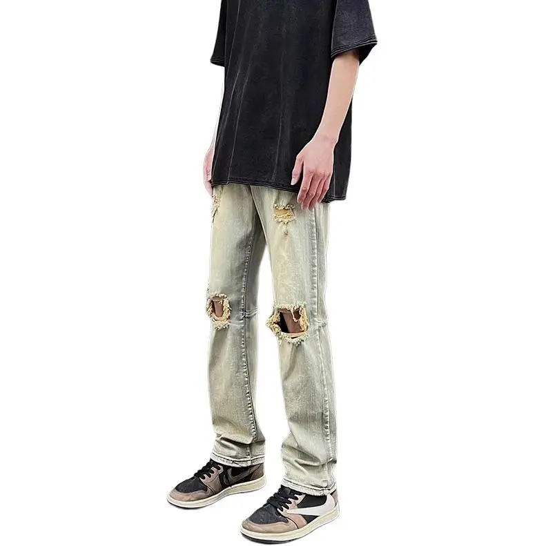 DUATOGE Jeans Men Yellow Mud-3