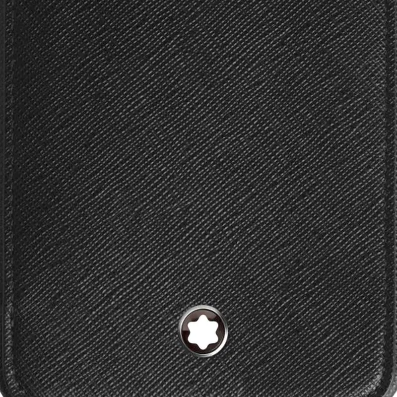 MONTBLANC Grain Cow Leather Pen Pouch Travel Storage Bag Unisex Classic Black-4