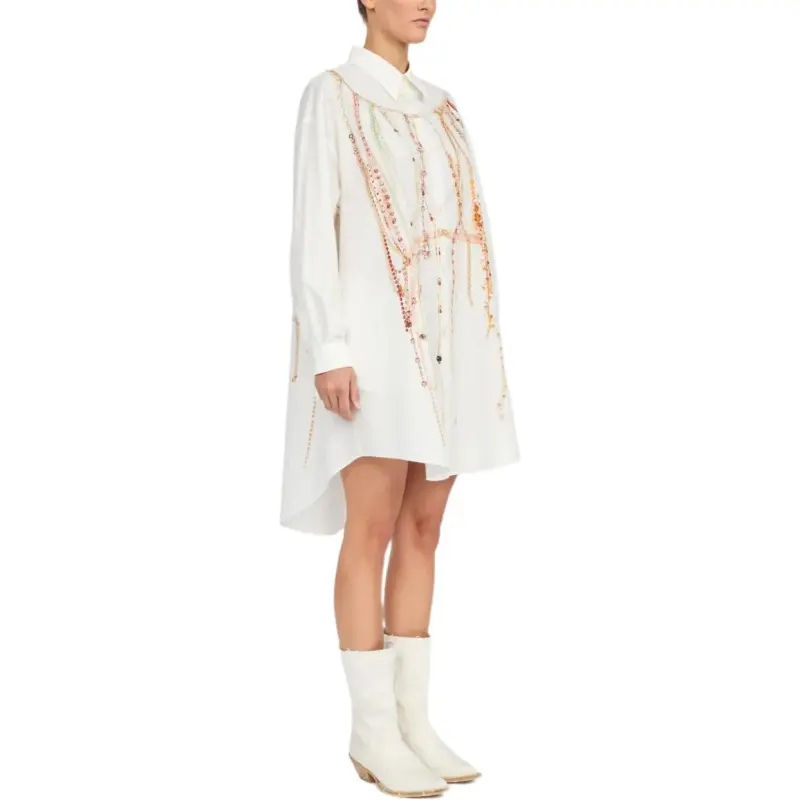 MM6 Maison Margiela Bead Detailing Shirt Dress-5