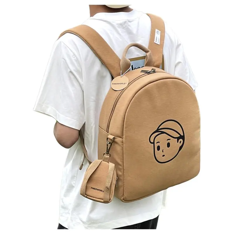 Finerworld Cork Backpack Medium Size Unisex Cow Leather Paper-2