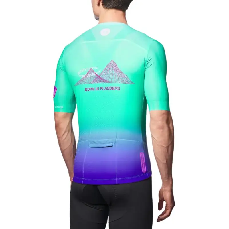 DECATHLON Cycling Clothing Unisex Light Grass Color/Dream Blue/Bright Purple-1