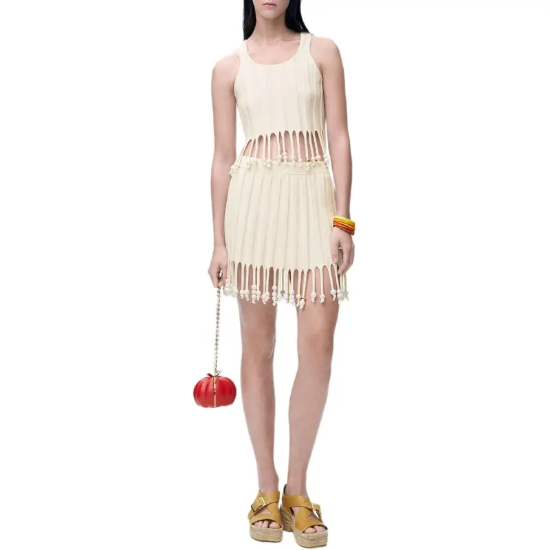 LOEWE Paula's Ibiza SS25 Casual Short Skirts Women's Beige-1