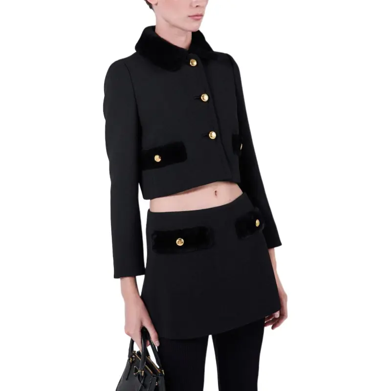 PRADA Button Up Cropped Jacket-3