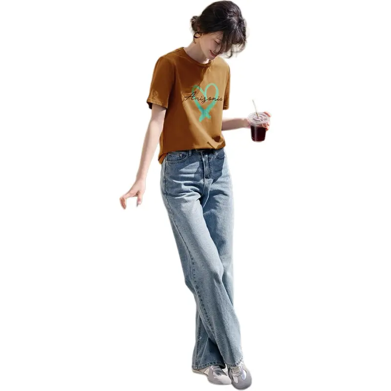 XWI T Shirt Women's Orange Brown-3