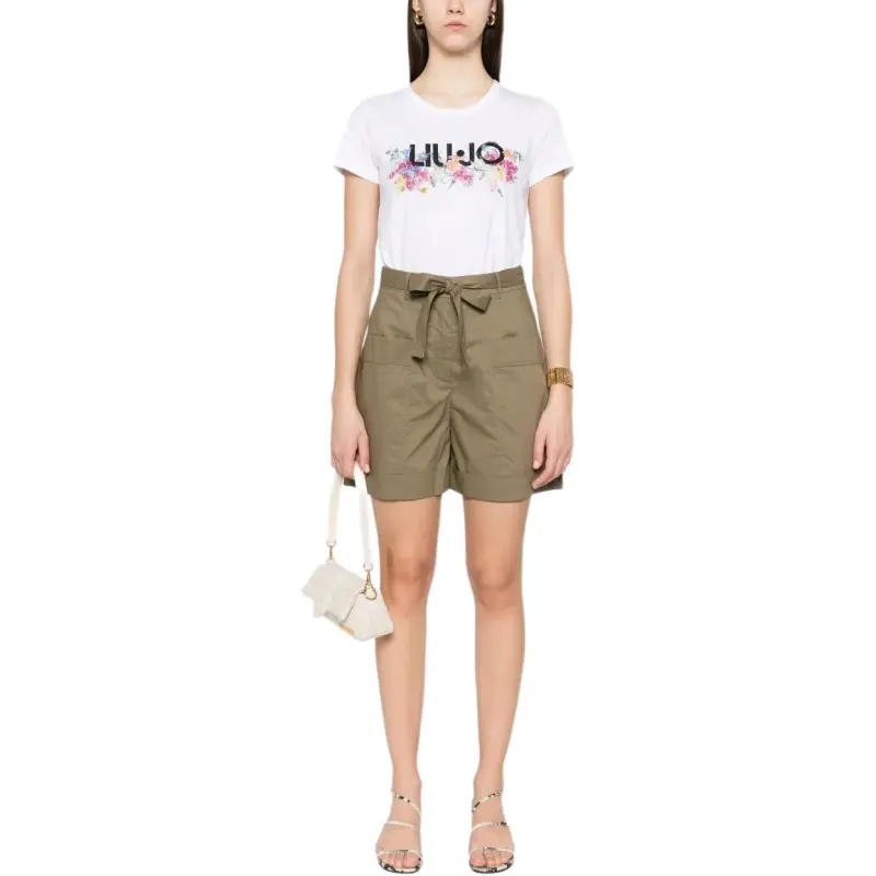 LIU·JO Crystal embellishment T shirt-1