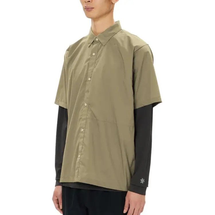 Goldwin Embroidered logo Short sleeve Shirt-4