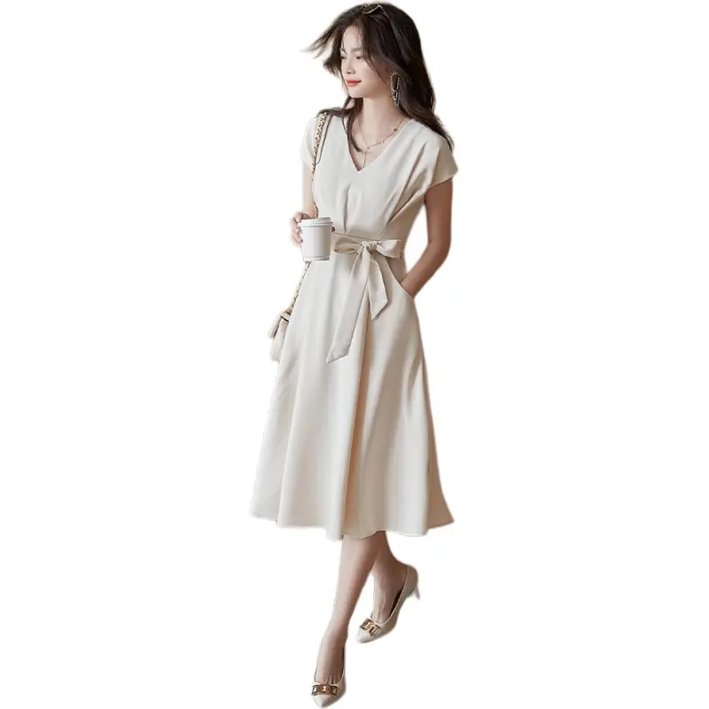 Mu Xiao Xin Short Sleeved Dress Women's-2