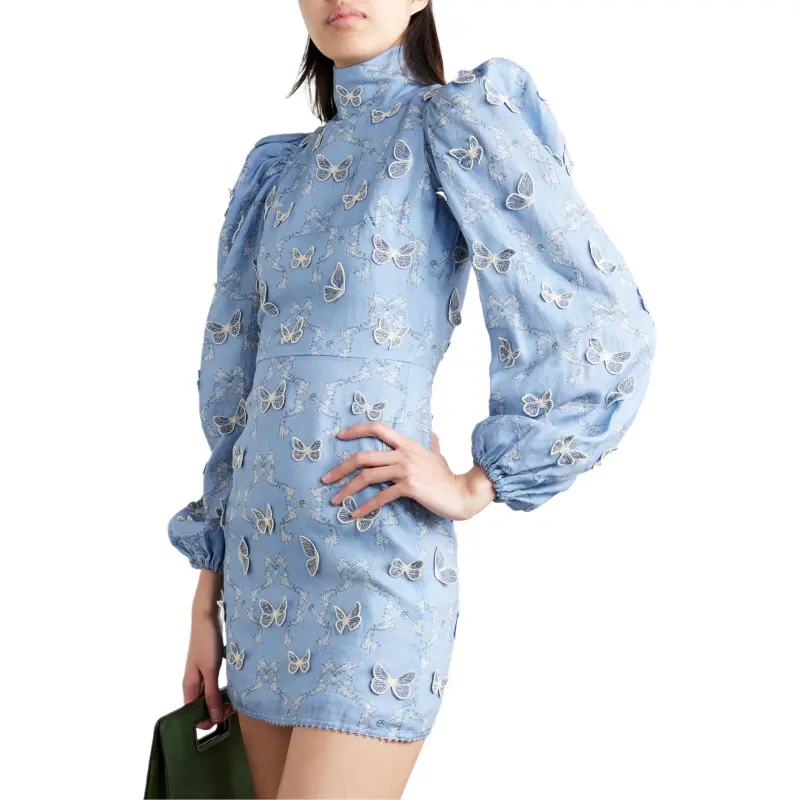 NILI LOTAN Long Sleeved Dresses Women's Blue-2